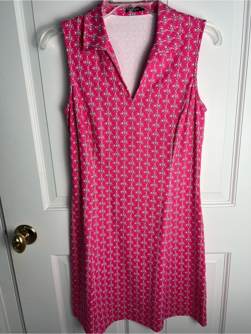 J. McLaughlin Pink Sleeveless Collared Dress Size S